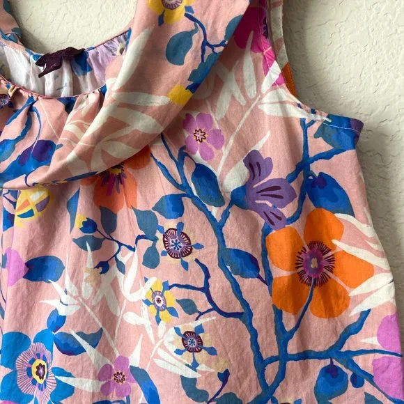 J. Crew Liberty of London Floral Print Scoop Neck Blouse Top l0608 - Picture 6 of 9